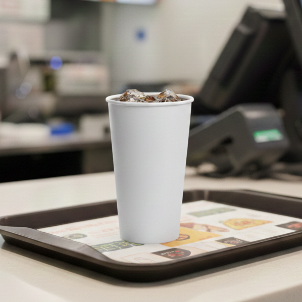 [600 ct] 32 oz Paper Cold Cups | 104.5 mm | White