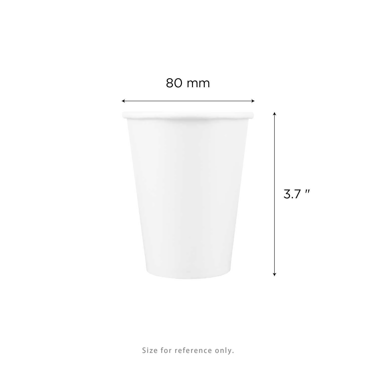 [1,000 ct] 9 oz Paper Cold Cups | 80 mm | White