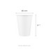 [1,000 ct] 9 oz Paper Cold Cups | 80 mm | White