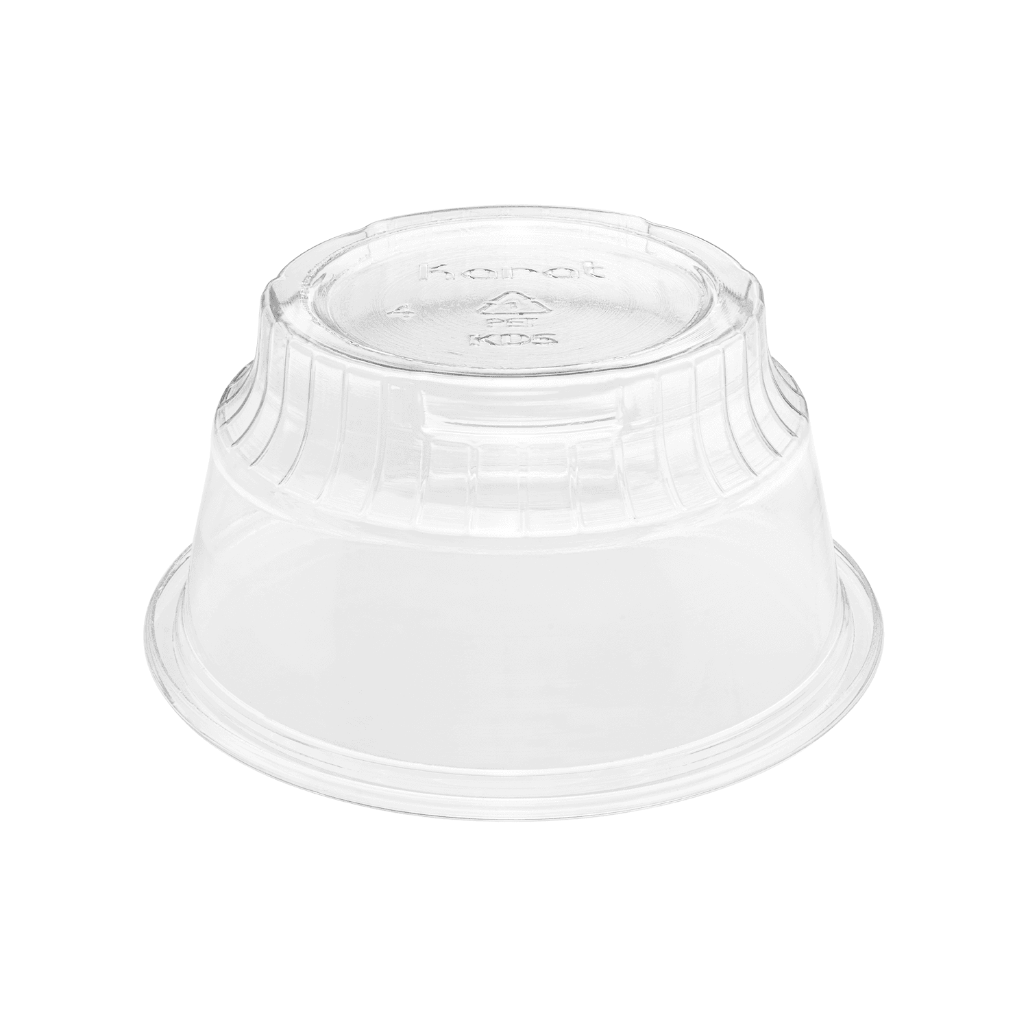 Clear Karat 5oz PET Plastic Dessert Cups upside down