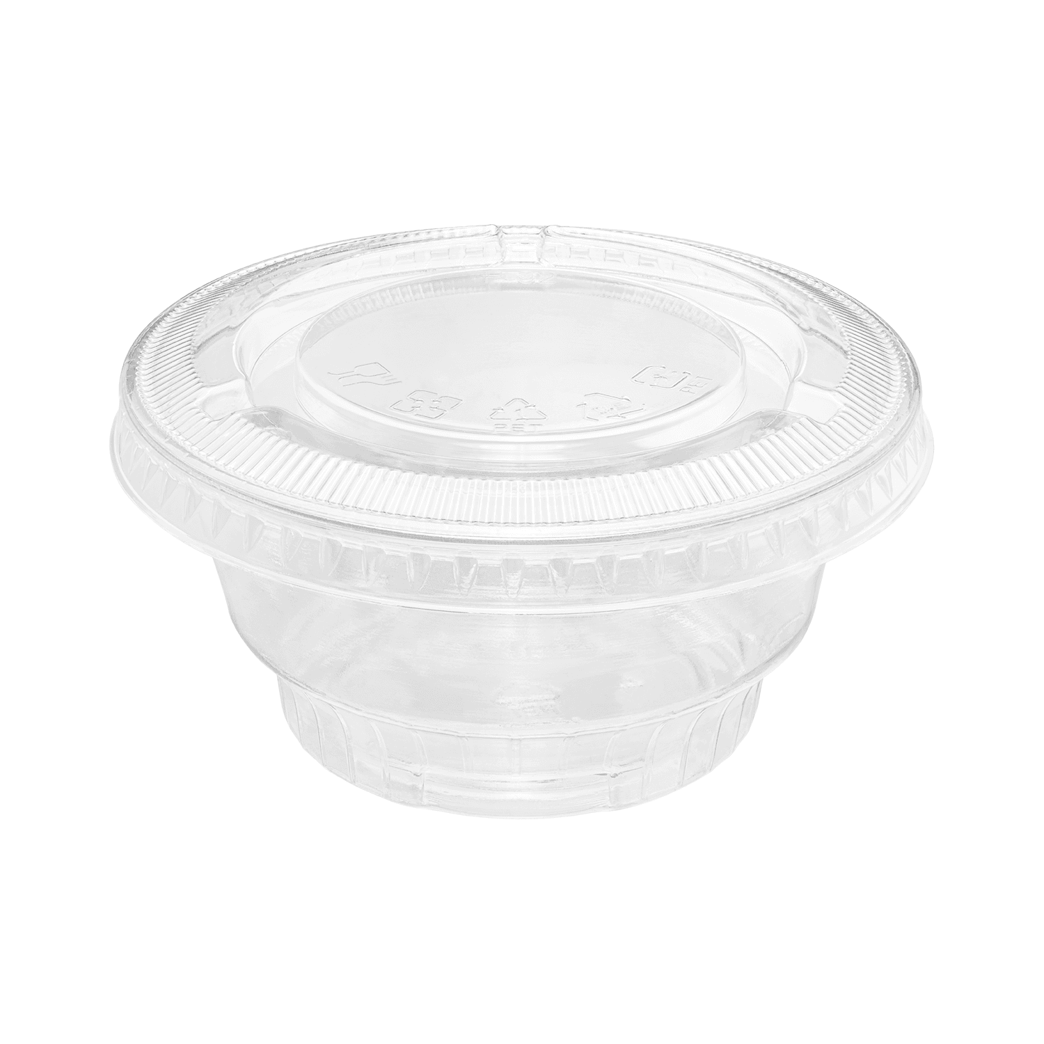 Clear Karat 5oz PET Plastic Dessert Cups with matching lid