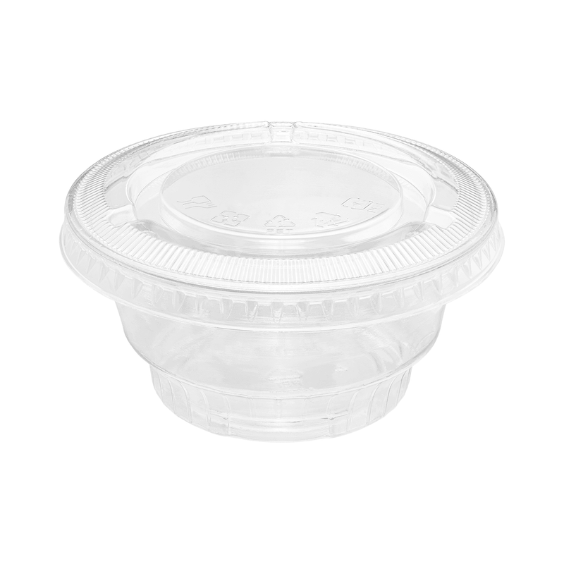 Pot à dessert transparent en plastique PET 330ml 92mm H35mm