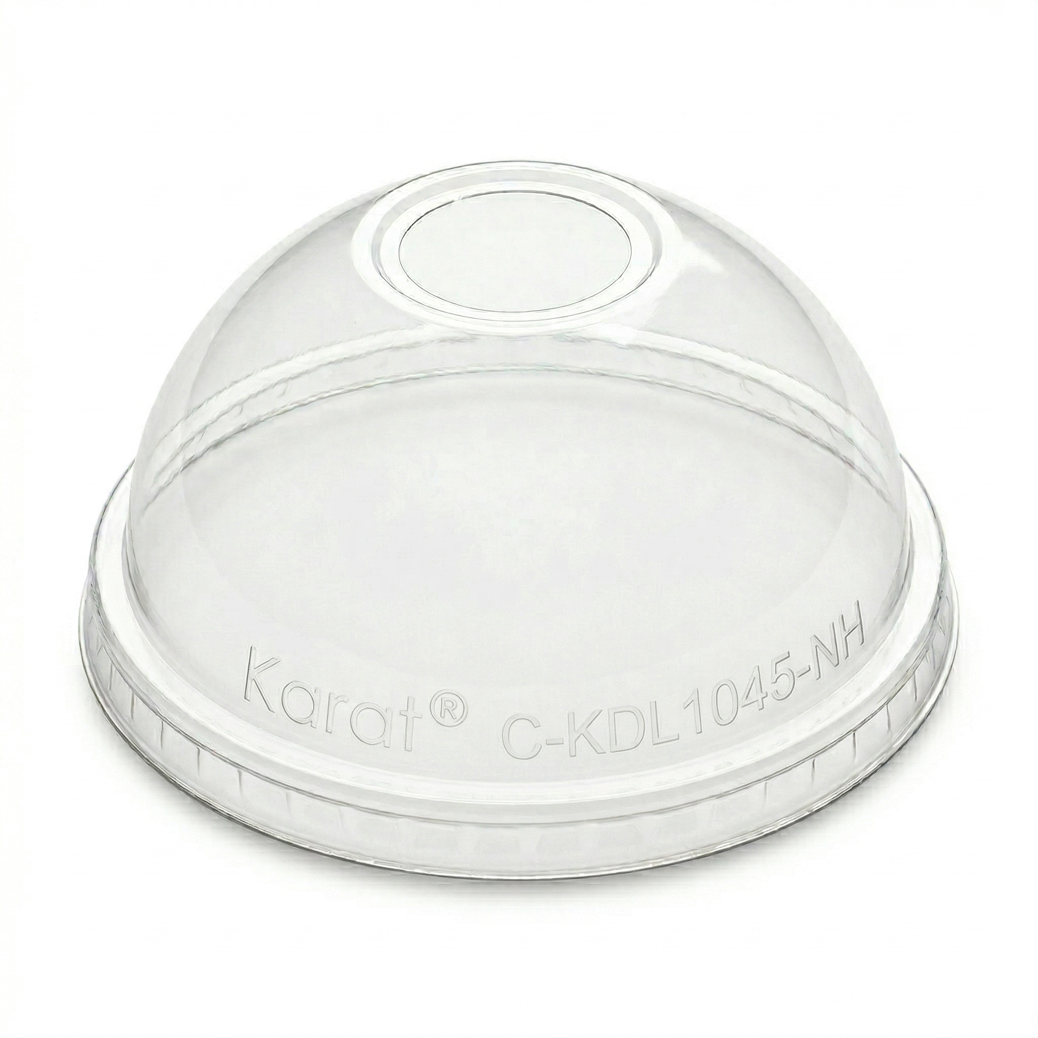 [600 ct] 32 oz Plastic Dome Cup Lids | PET | No Hole | 104.5 mm