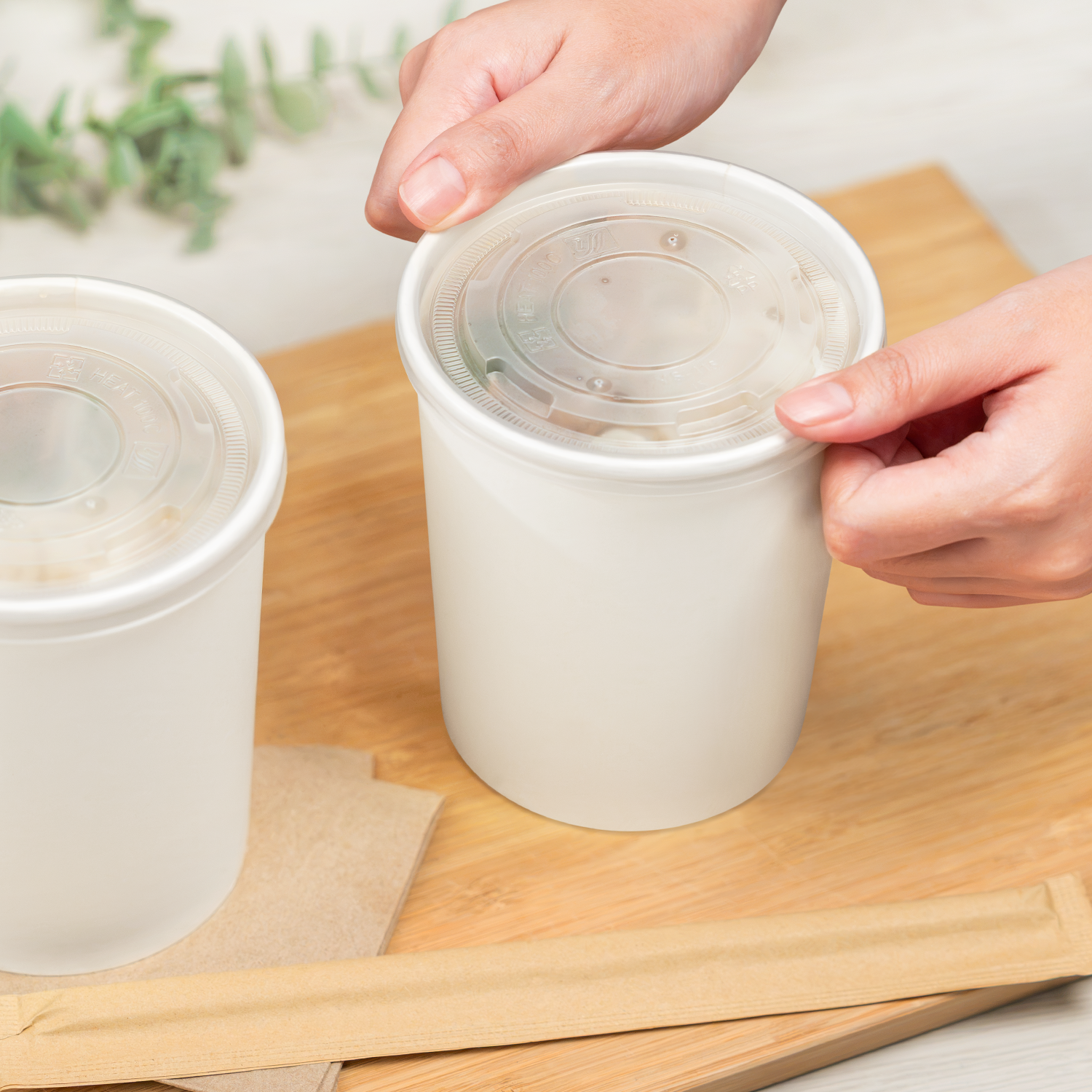 [500 ct] 32 oz Food Container Lids | PP | 115 mm