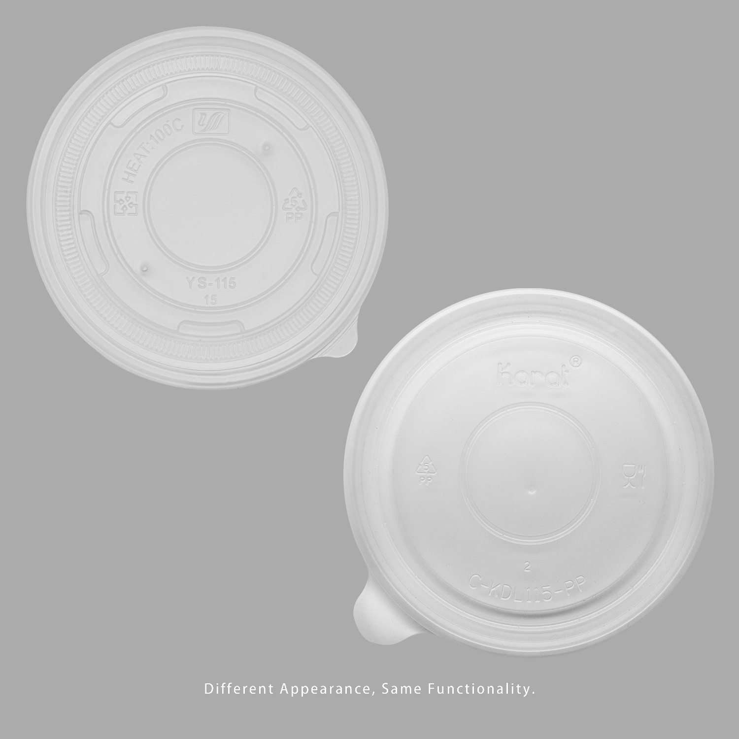 [500 ct] 32 oz Food Container Lids | PP | 115 mm