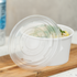 [600 ct] 24-32 oz Plastic Food Container Lids | PP | 142 mm