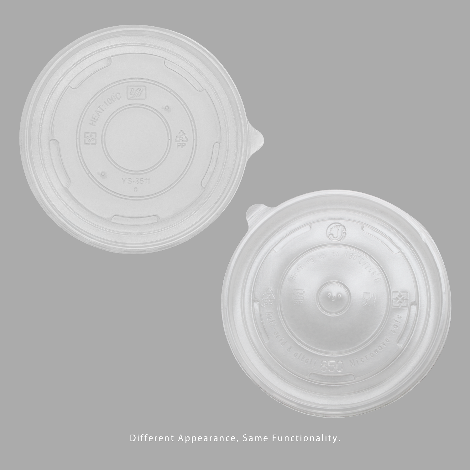 [600 ct] 24-32 oz Plastic Food Container Lids | PP | 142 mm