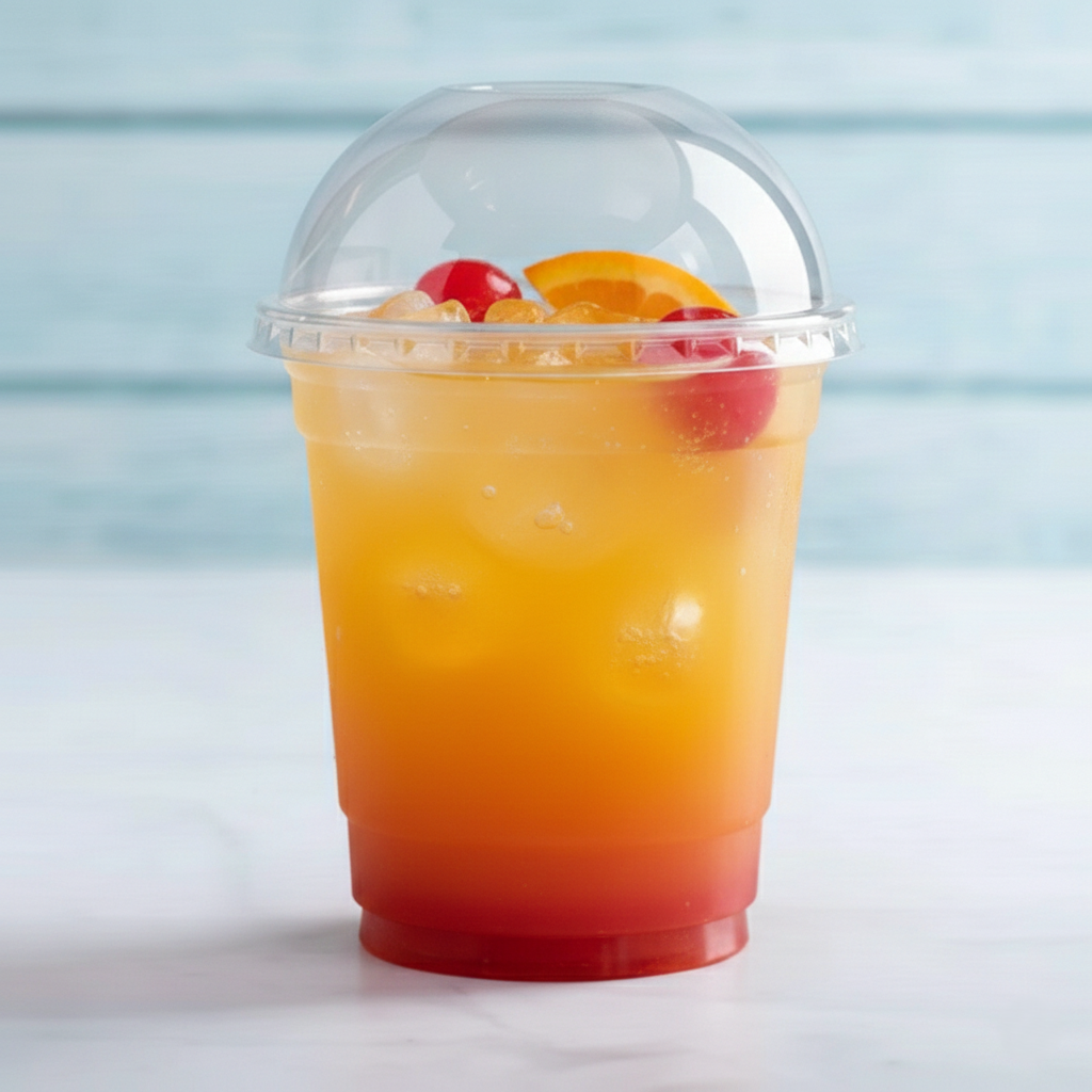 [1,000 ct] 8-10 oz Plastic Dome Cup Lids | PET | No Hole | 78 mm