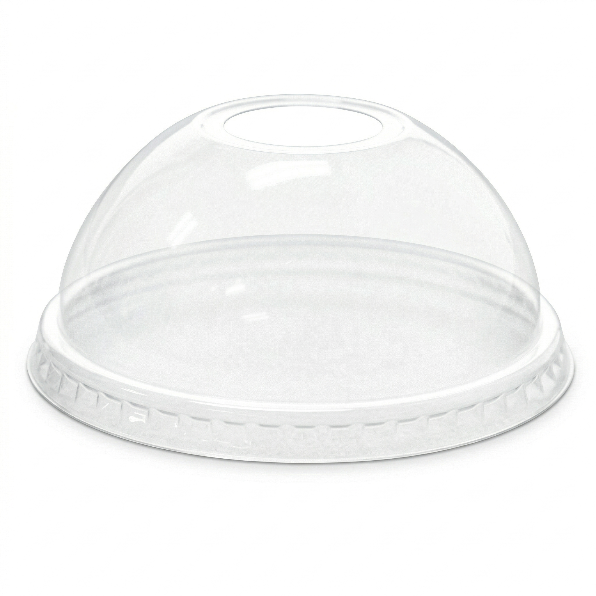 [1,000 ct] 8-10 oz Plastic Dome Cup Lids | PET | No Hole | 78 mm