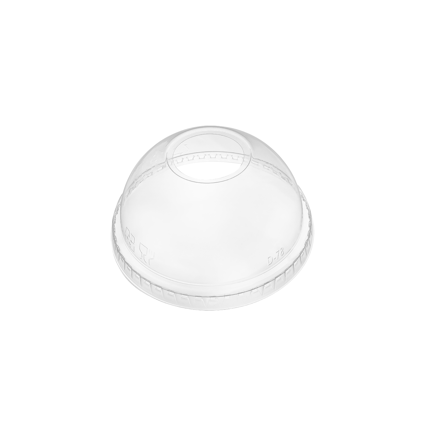 [1,000 ct] 8-10 oz Plastic Dome Cup Lids | PET | 78 mm