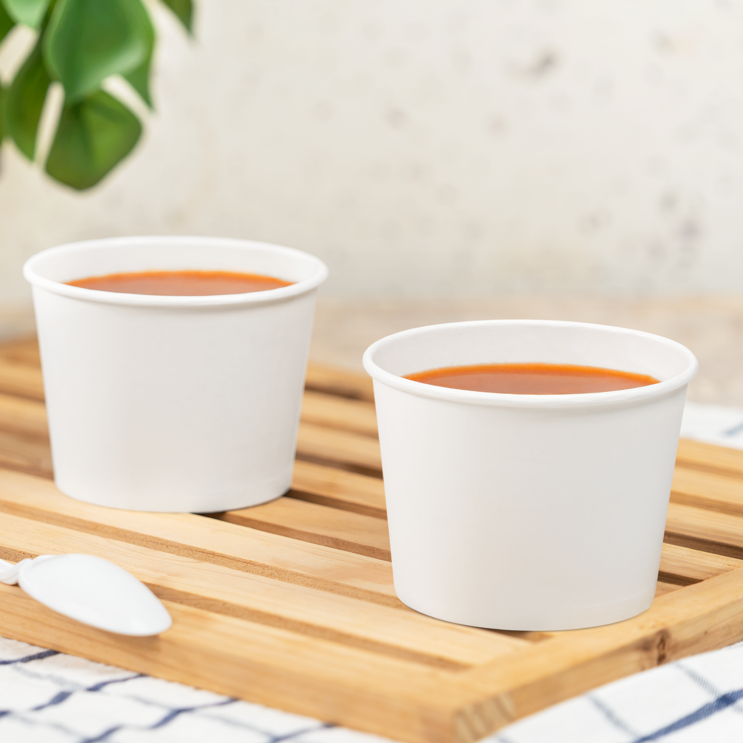 [1,000 ct] 12 oz Paper Food Containers | 100 mm | White