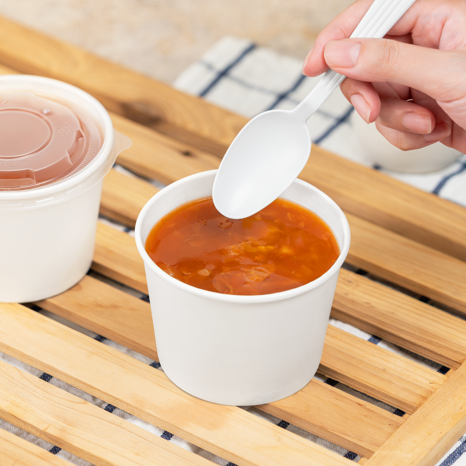 [1,000 ct] 12 oz Paper Food Containers | 100 mm | White