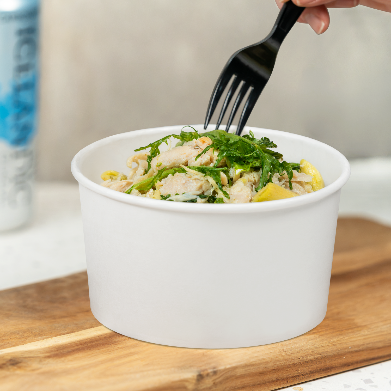 [600 ct] 24 oz Paper Food Containers | 142 mm | White
