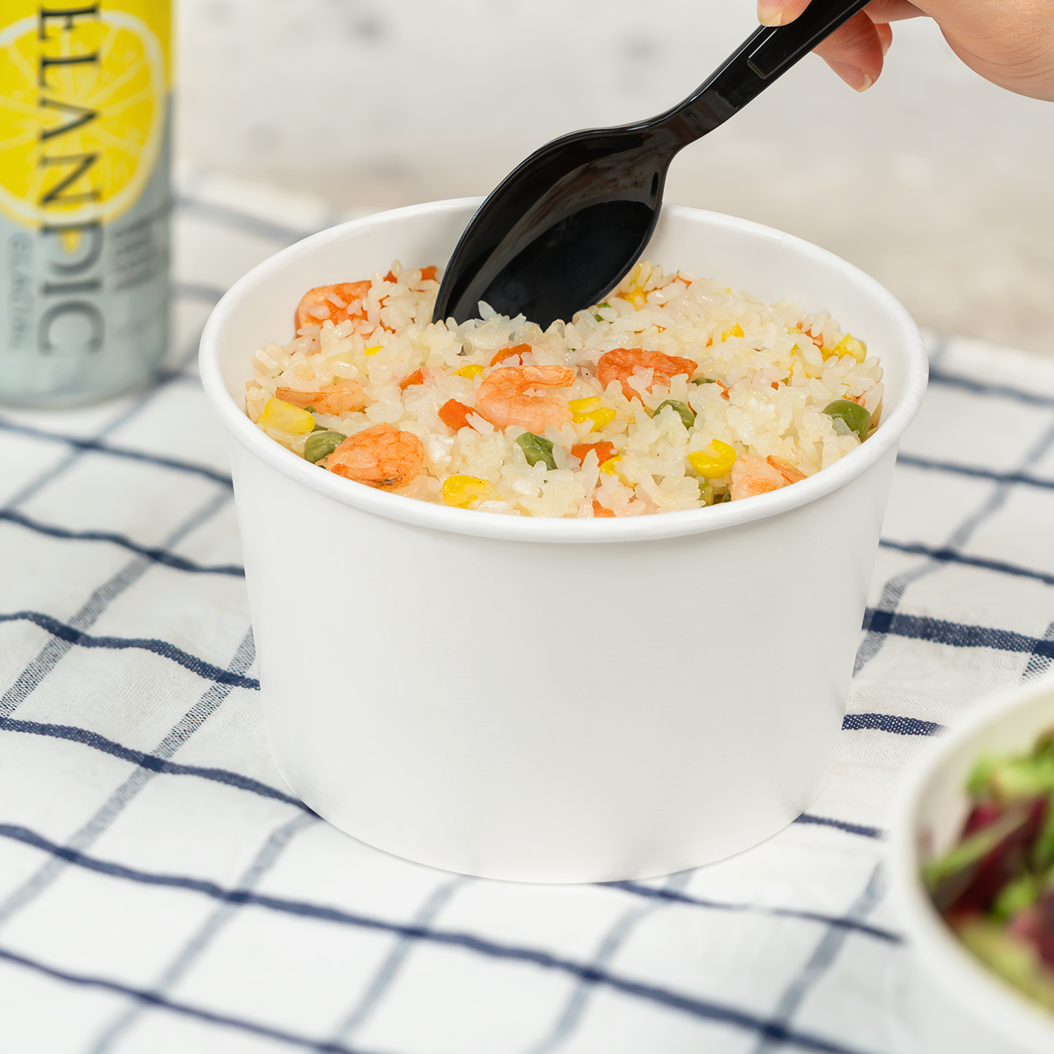 [600 ct] 28 oz Paper Food Containers | 142 mm | White