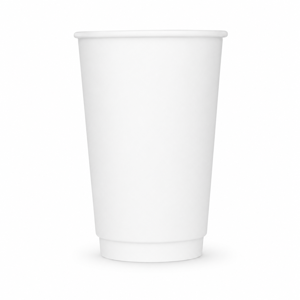 [500 ct] 16 oz Paper Coffee Cups | Insulated | 90 mm | White