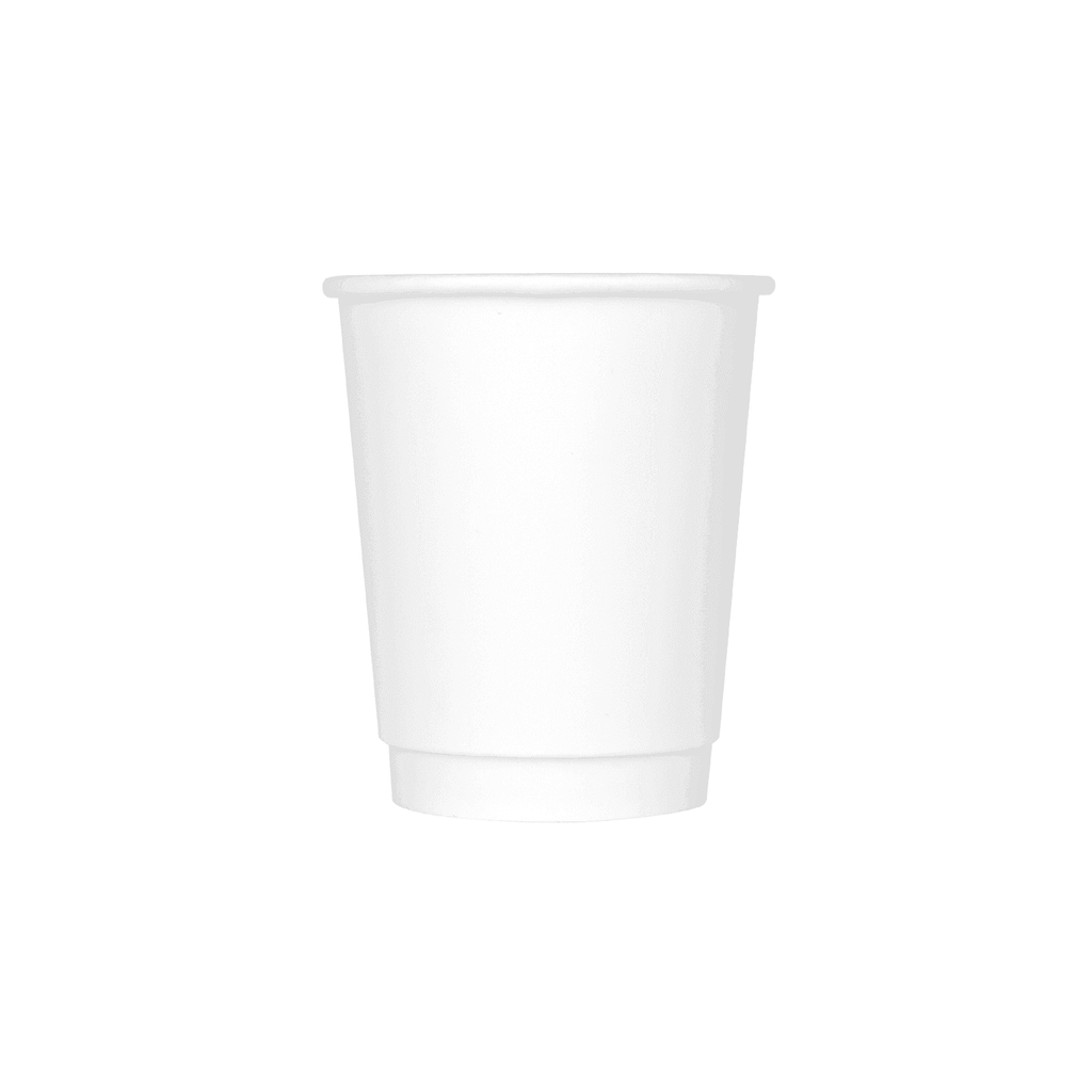 Karat 8oz Insulated Paper Hot Cups (80mm), White - 500 pcs