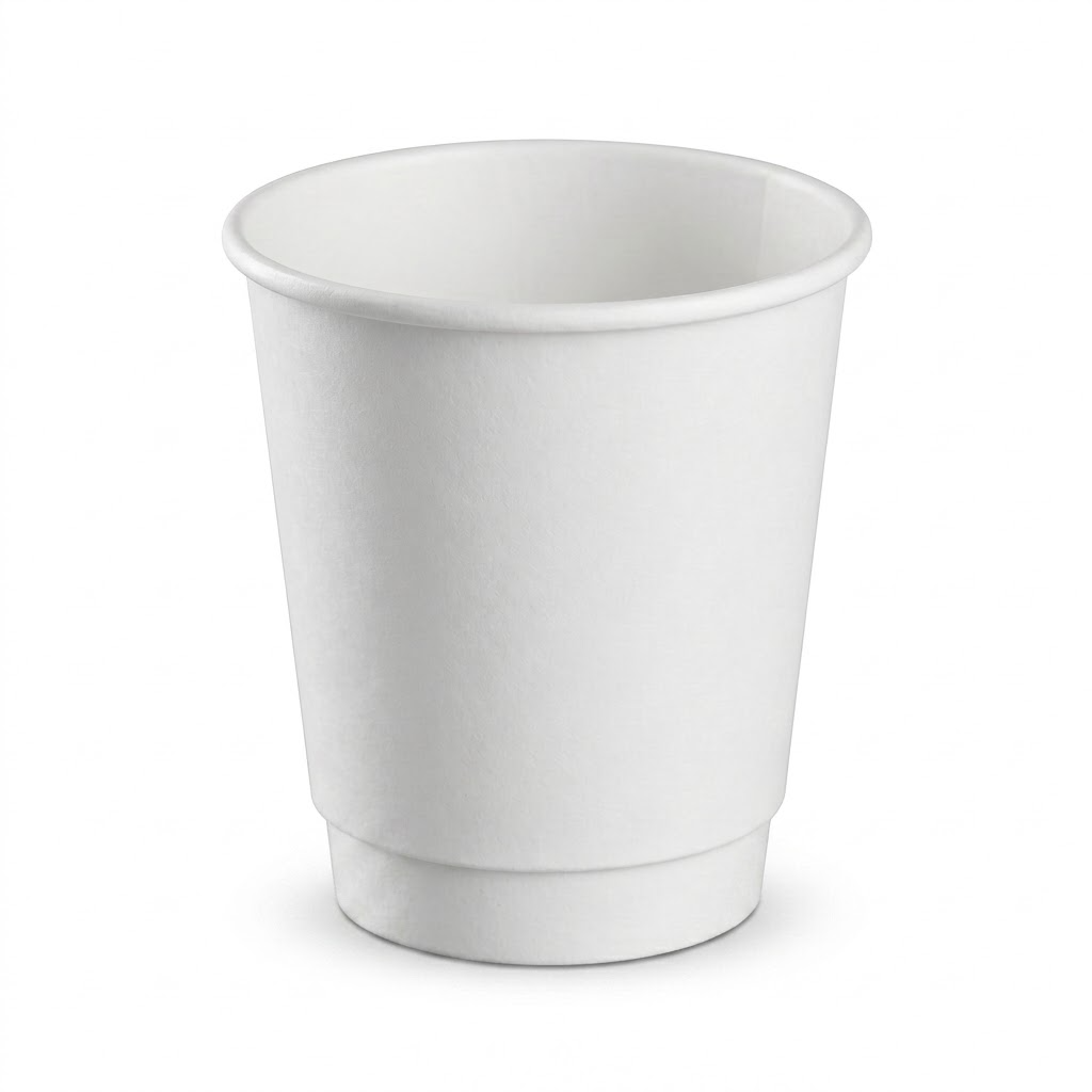 [500 ct] 10 oz Paper Coffee Cups | Insulated | 90 mm | White