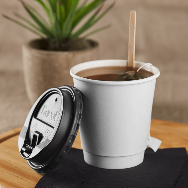 500 ct] 10 oz Paper Coffee Cups | Insulated | 90 mm | White