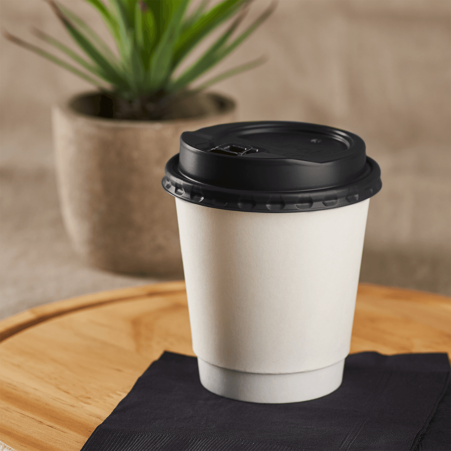 10oz Insulated Paper Hot Cups (90mm), White - 500 pcs