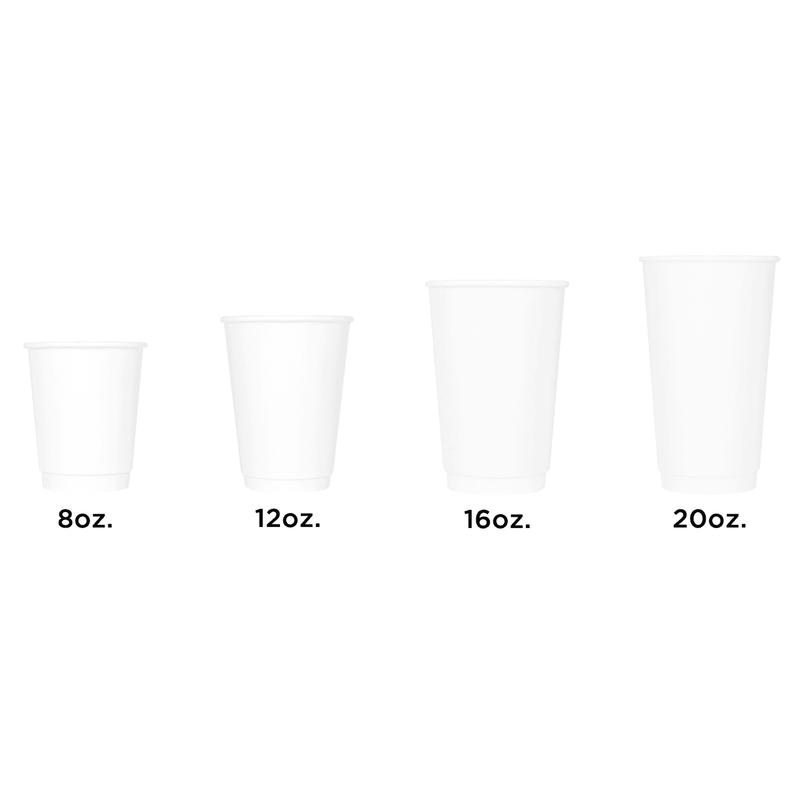 White Karat Insulated Paper Hot Cup in different sizes