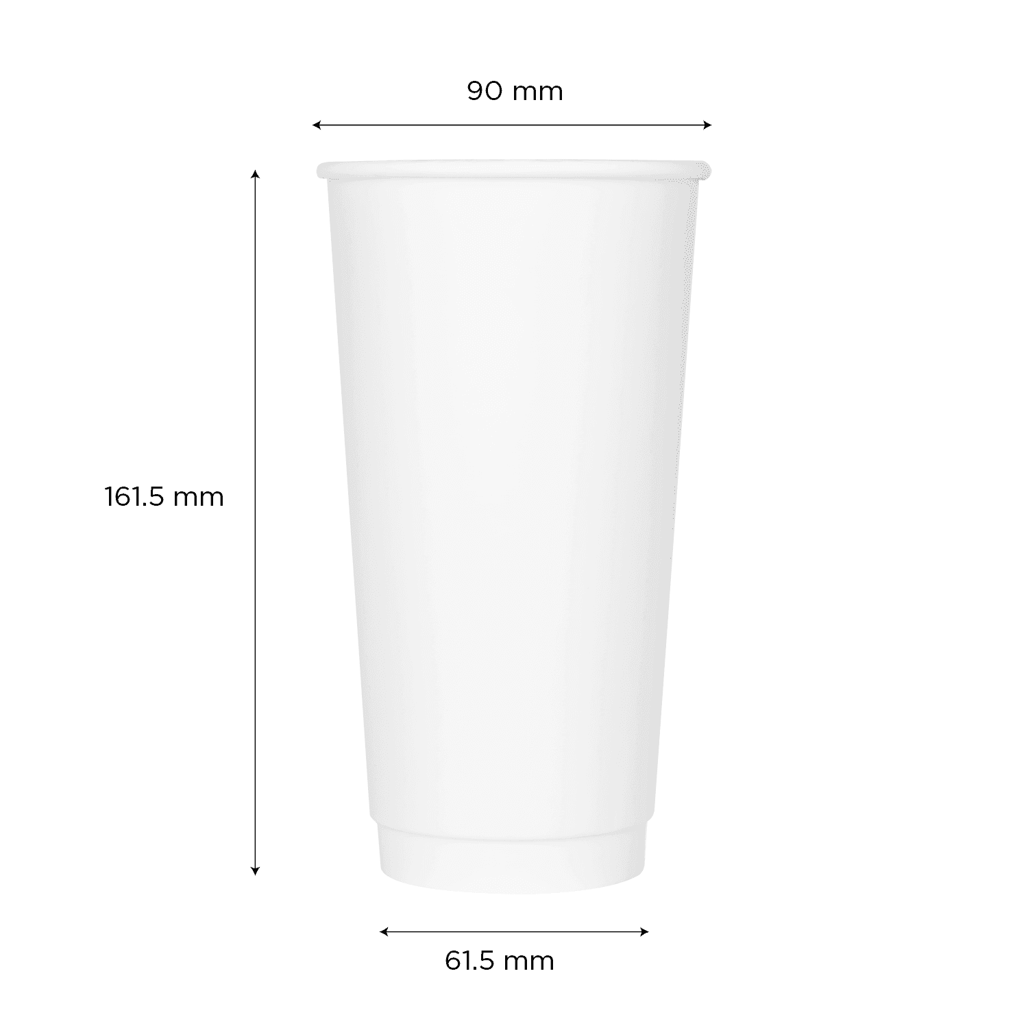 Karat 20oz Insulated Paper Hot Cups (90mm), White - 300 pcs