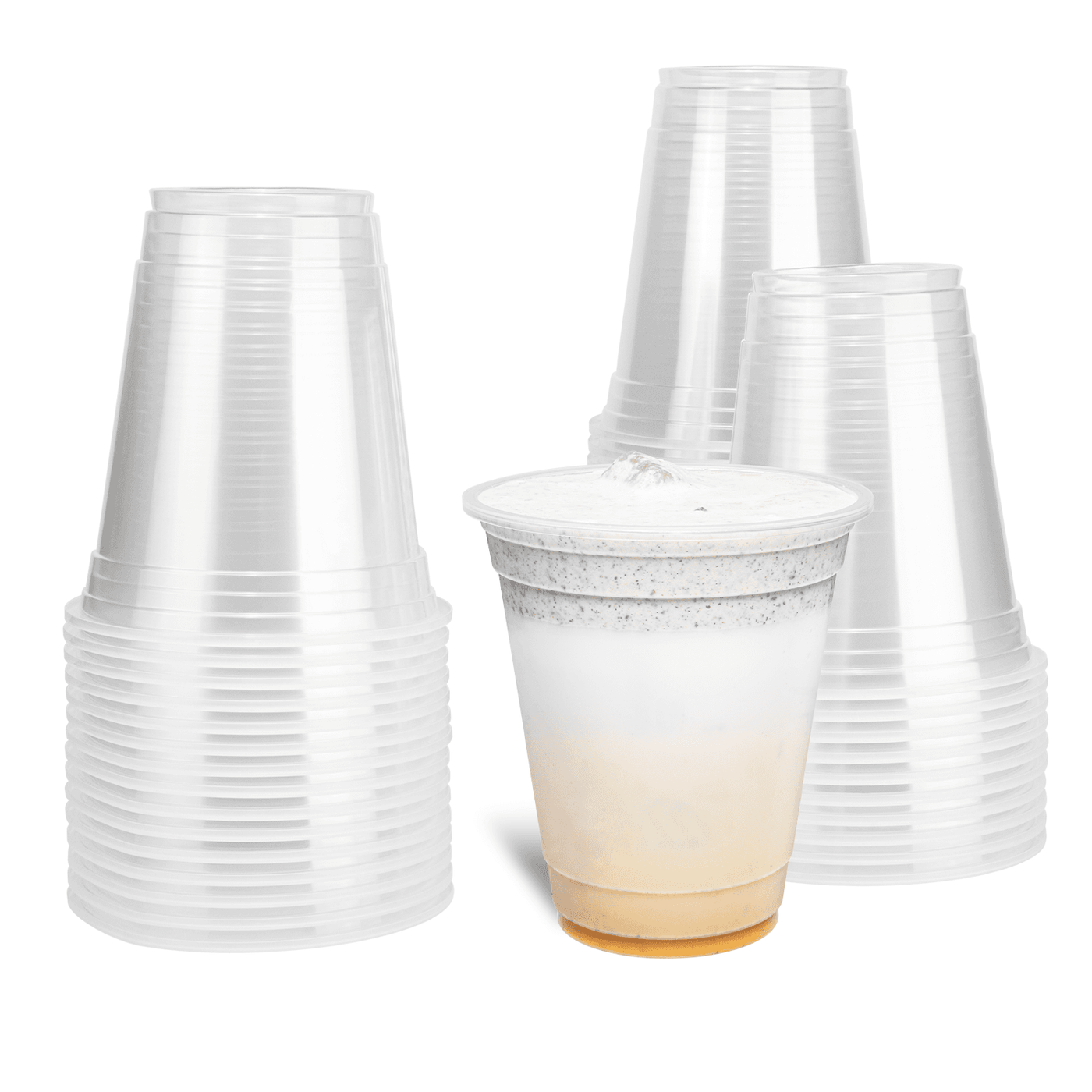 [2,000 ct] 12 oz Plastic U-Rim Cold Cups (95 mm), PP – LollicupStore