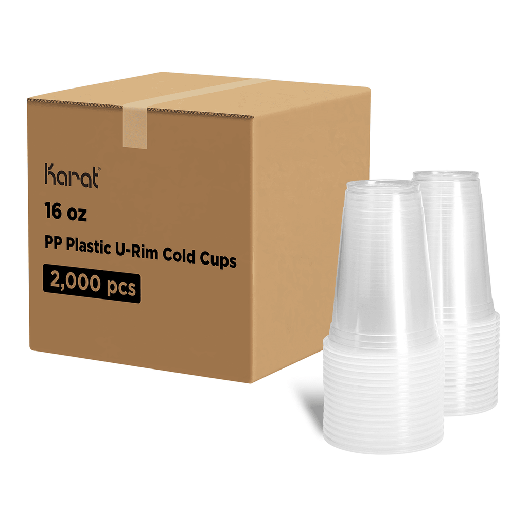 Bubble Tea Cups 16oz PP U-Rim Cold Cups (95mm)