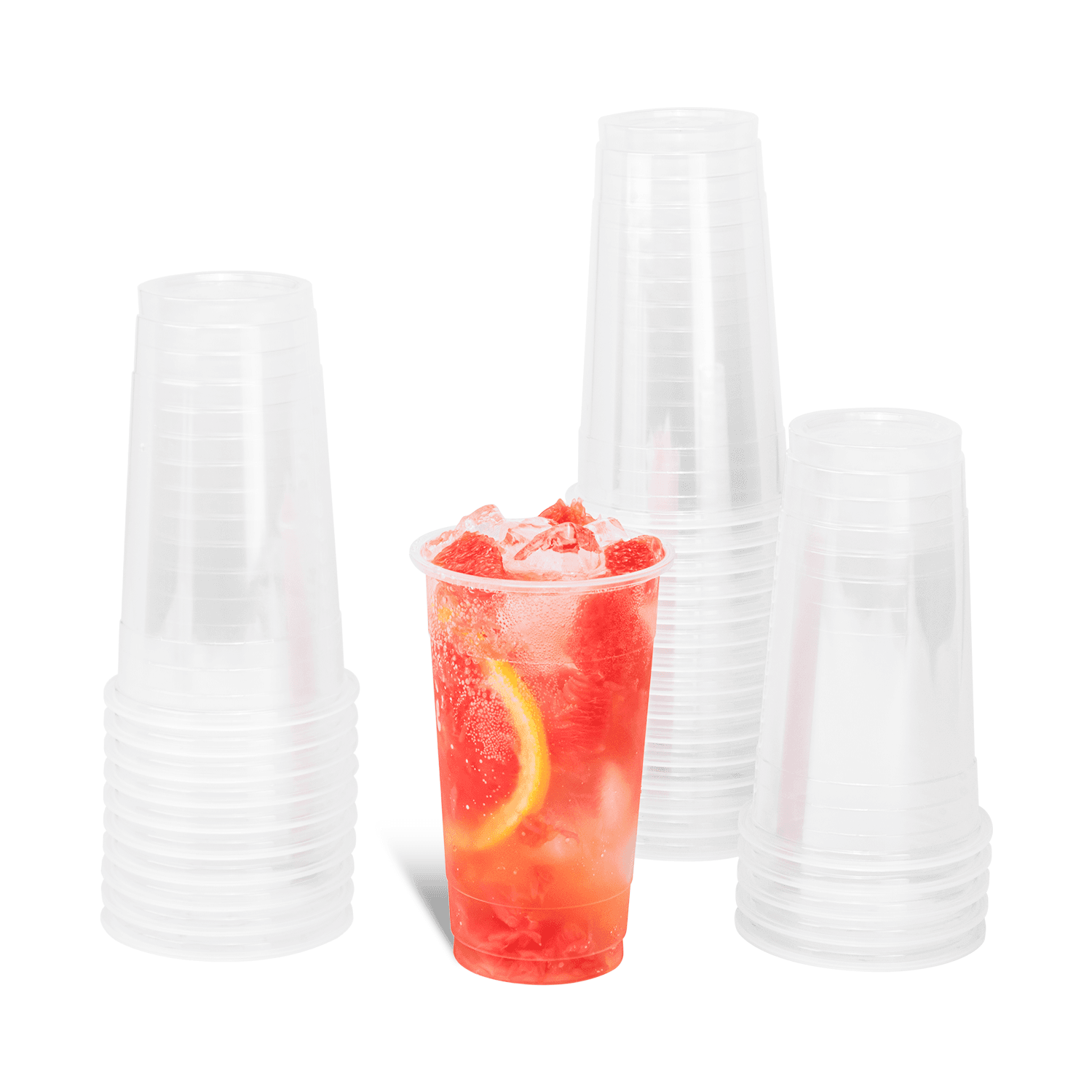 24oz PP Plastic U-Rim Cold Cups (95mm) - 1,000 pcs