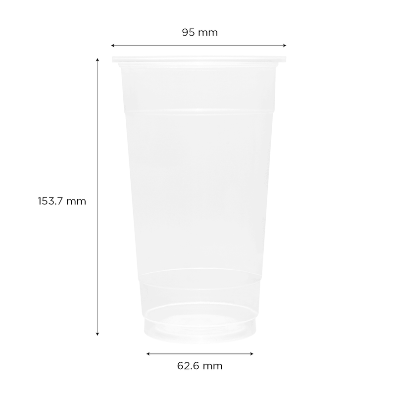 CCF 24OZ(D95MM) PP Plastic U Style Drink Cup - 1000 Pieces/Case