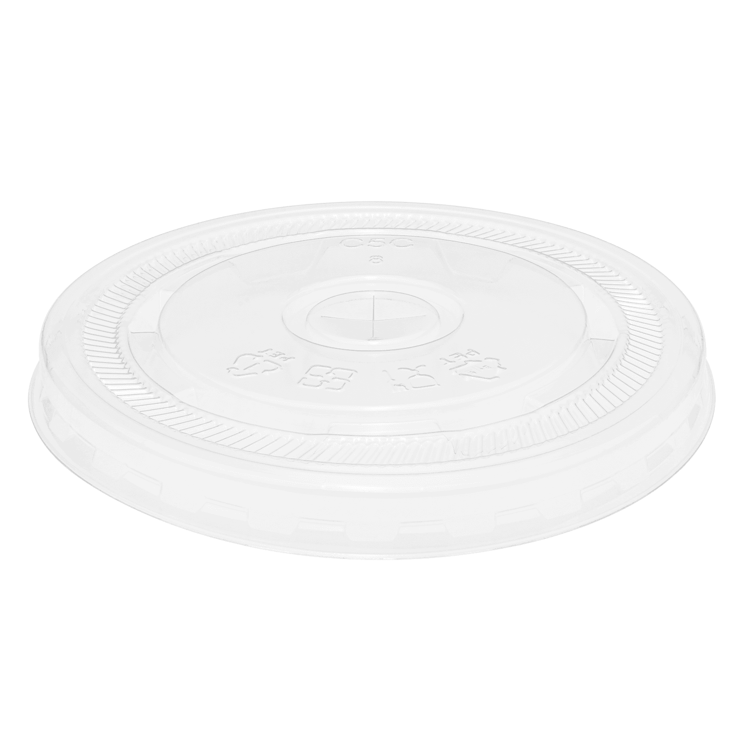 Clear Karat 95mm PS Plastic Flat Lids