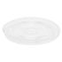 Clear Karat 95mm PS Plastic Flat Lids upside down