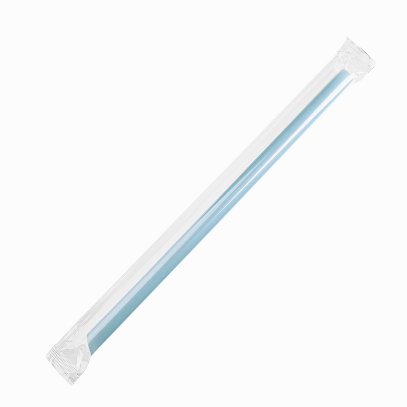 Aqua Bubble Tea Straws - Plastic Straws 9'' Boba Tea Straws (10mm) Pol