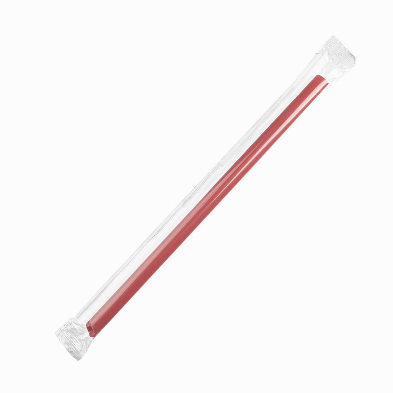 Choice 9 Neon Extra Wide Pointed Wrapped Boba Straw - 1600/Case
