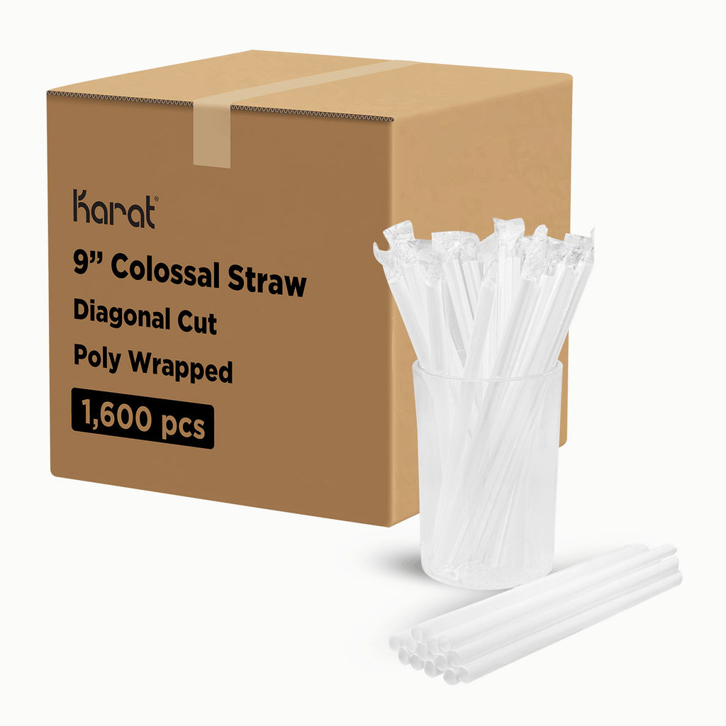 STRAW, 9., LARGE/10MM, MIXED COLOR/STRIPE/DIAGONAL CUT 40/40/1600