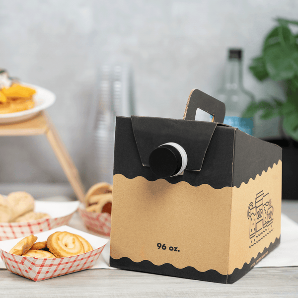 25 ct] 96 oz Beverage Take-Out Container, Kraft – LollicupStore
