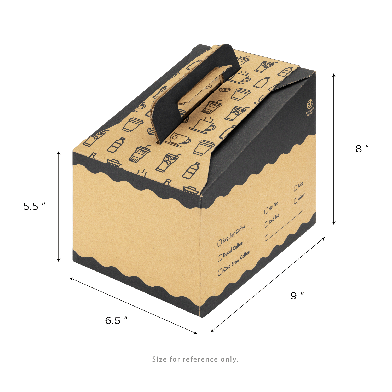 [25 ct] 96 oz Beverage Take-Out Container, Kraft