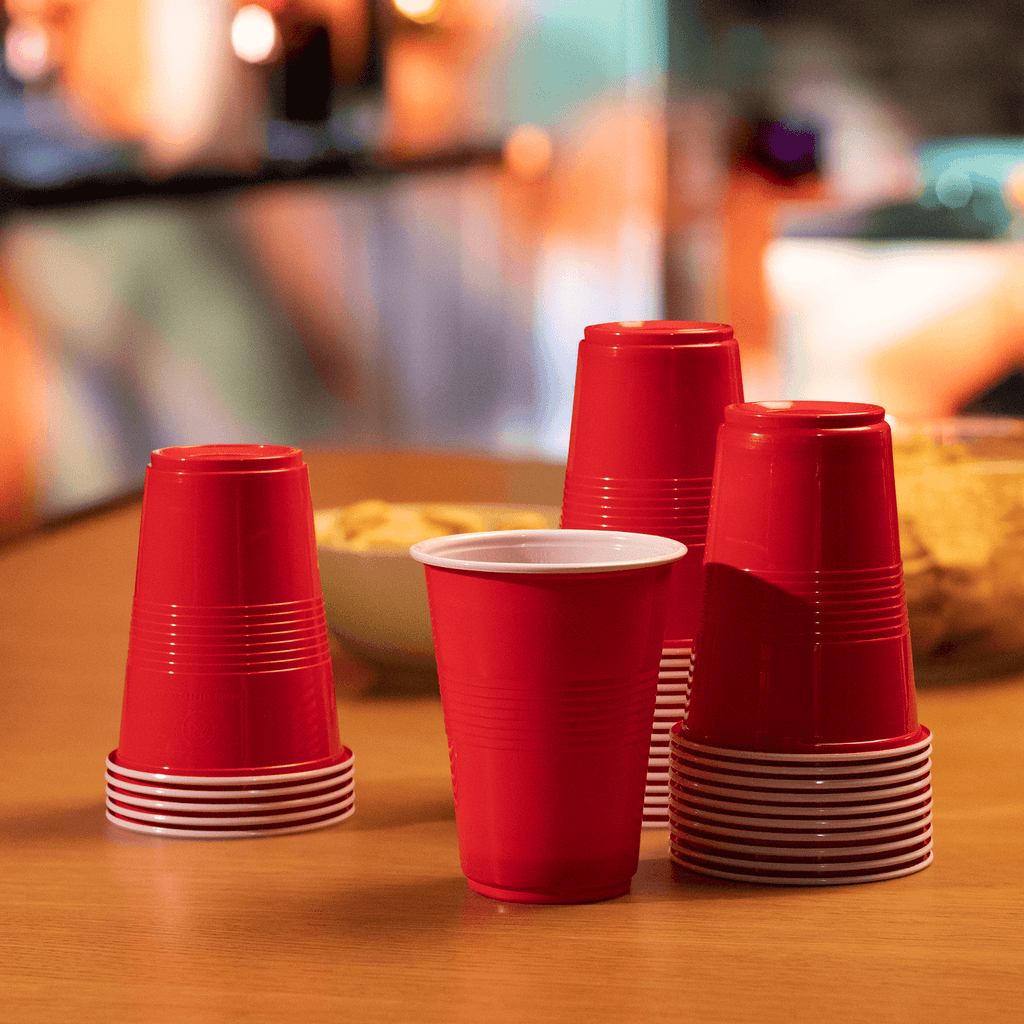 [600 PACK] 16 Oz Red Plastic Cups - Red Disposable Plastic Party