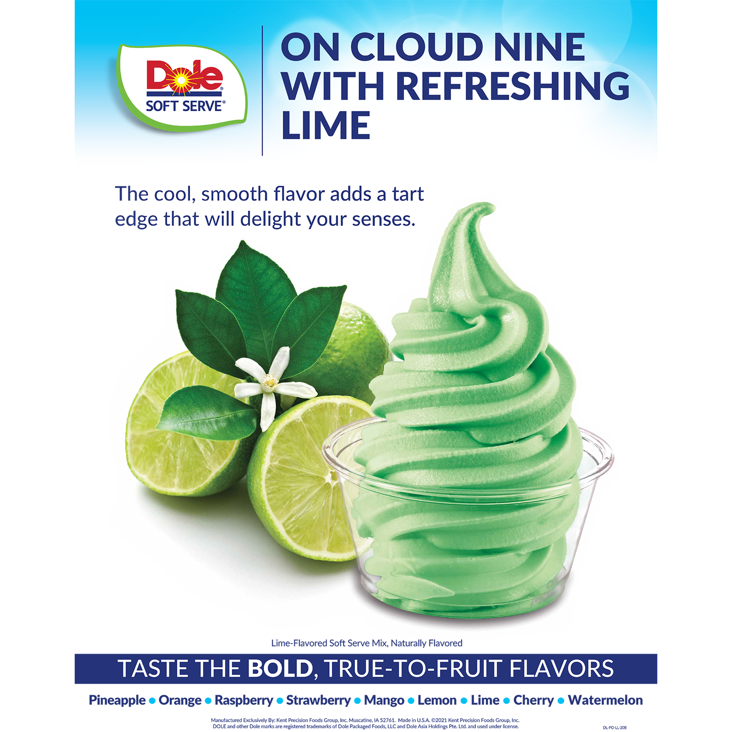 Dole Soft Serve Mix - Lime- Bag (4.4 lbs)