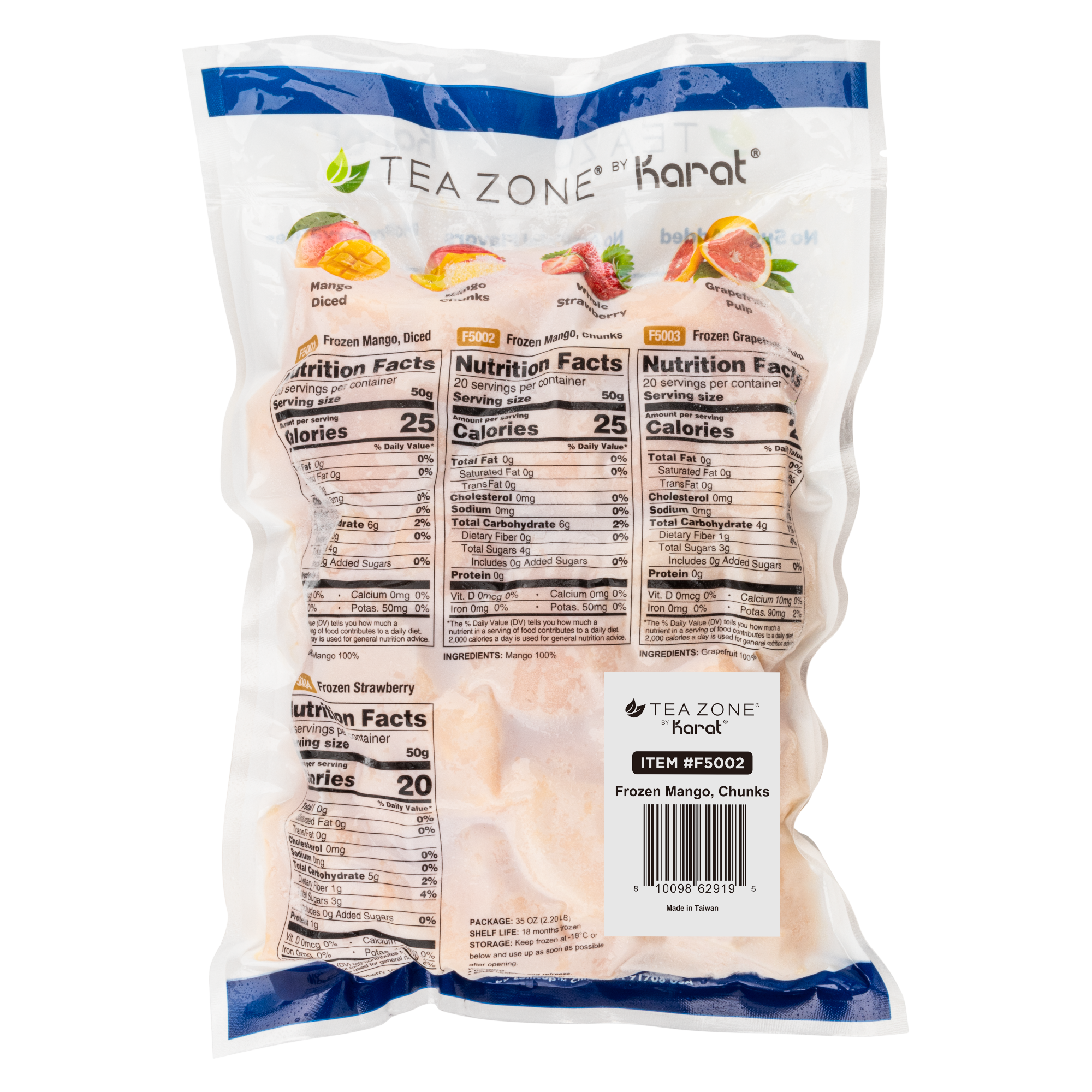 Tea Zone Frozen Mango, Chunks