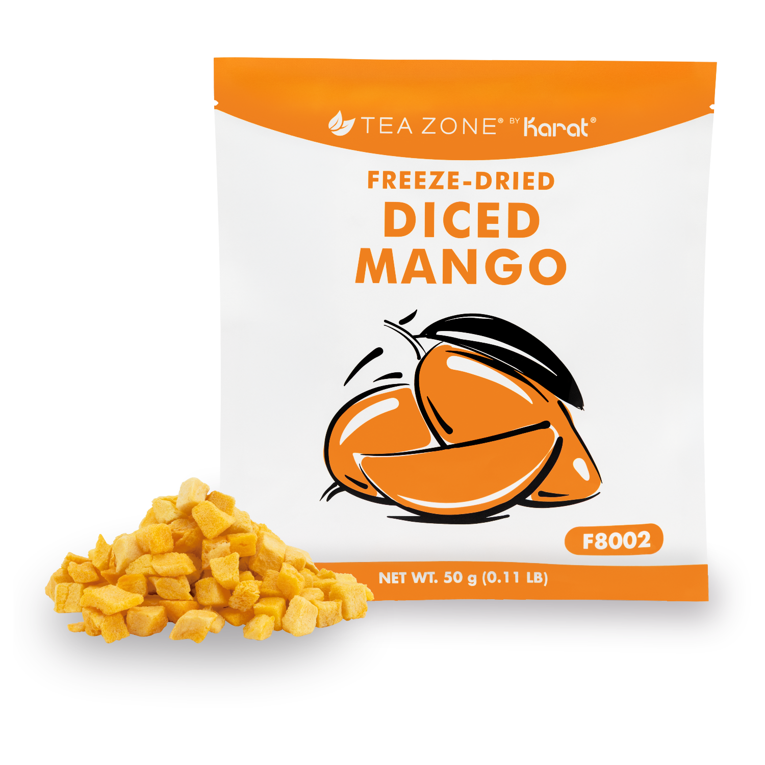 Tea Zone Freeze-Dried Mango, Diced - Bag