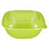 Green Karat 48oz PET Square Bowl with clear matching lid
