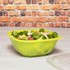 Green Karat 48oz PET Square Bowl with salad