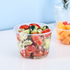 Clear Karat 16oz PET Round Deli Container with vegetable salad