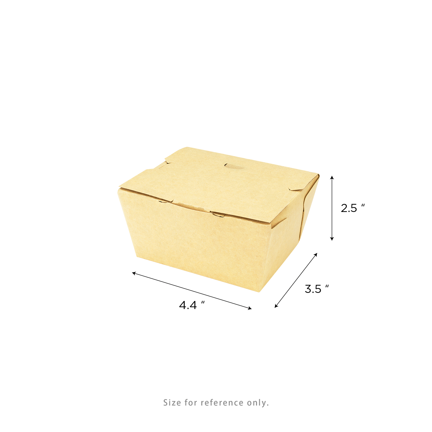 [200 ct] Paper Folding Take-Out Container | Vented Holes | 27 fl. oz | Kraft