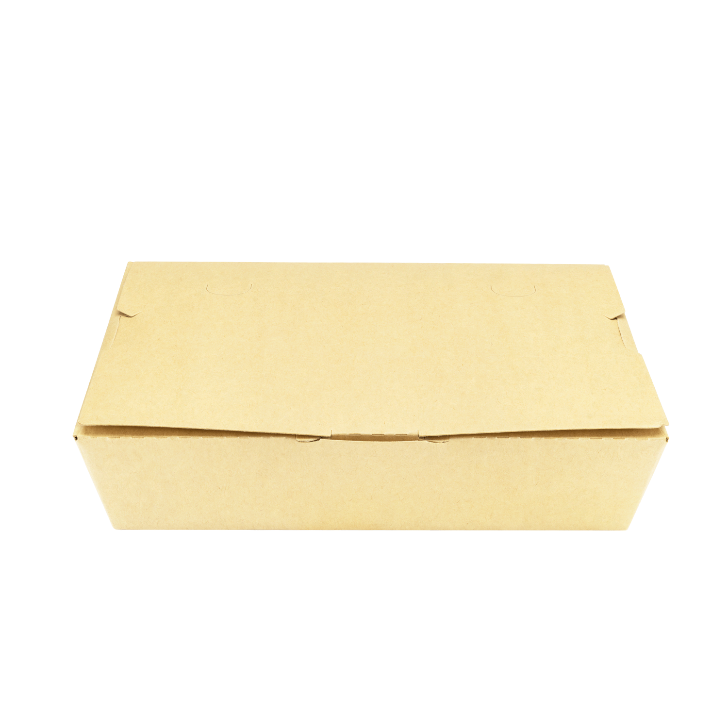 [200 ct] Paper Folding Take-Out Container | Vented Holes | 46 fl. oz | Kraft