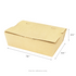 [200 ct] Paper Folding Take-Out Container | Vented Holes | 63 fl. oz | Kraft