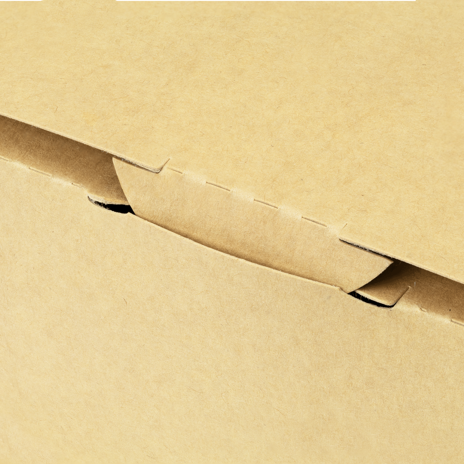 [200 ct] Paper Folding Take-Out Container | Vented Holes | 63 fl. oz | Kraft