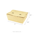 [300 ct] Paper Folding Take-Out Container | Vented Holes | 45 fl. oz | Kraft
