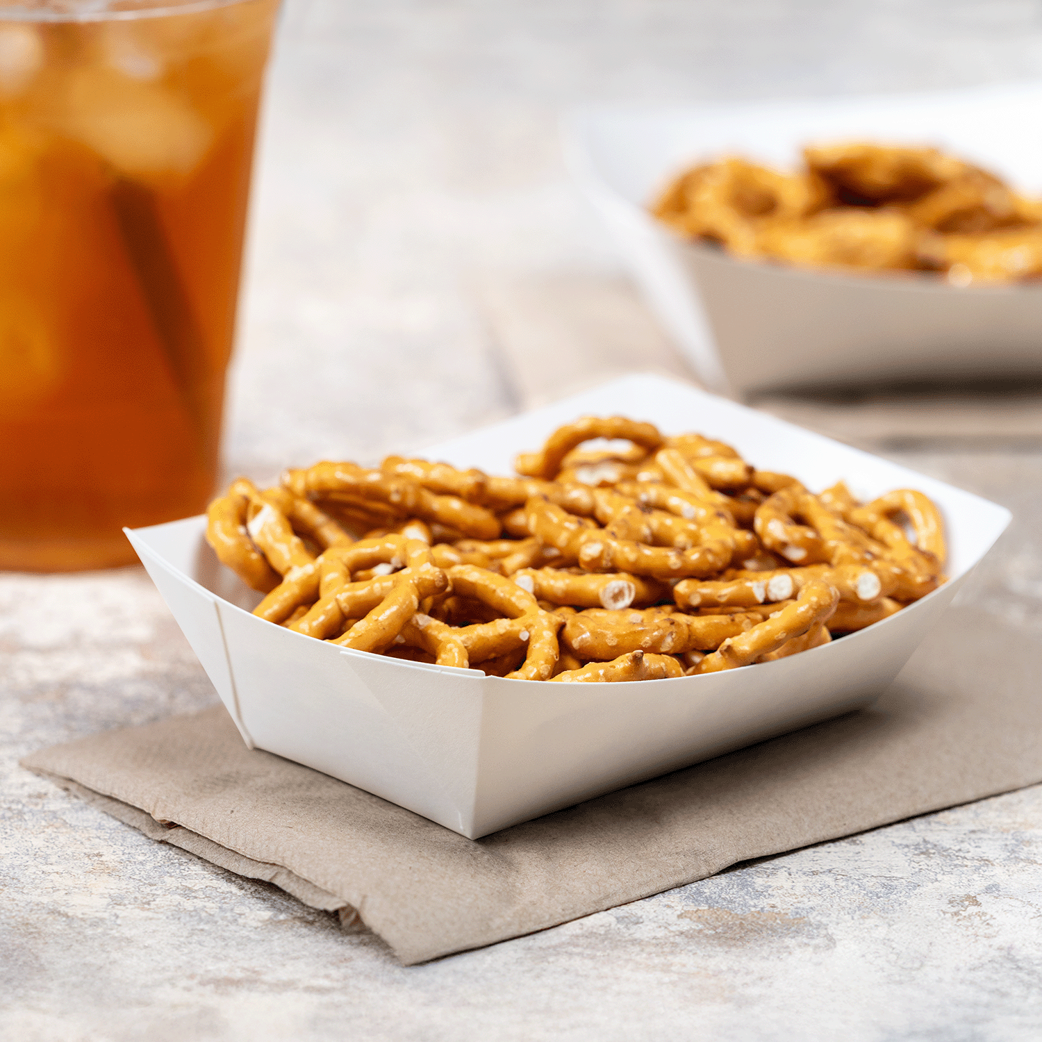 [1,000 ct] 1.0 lb Food Tray | White