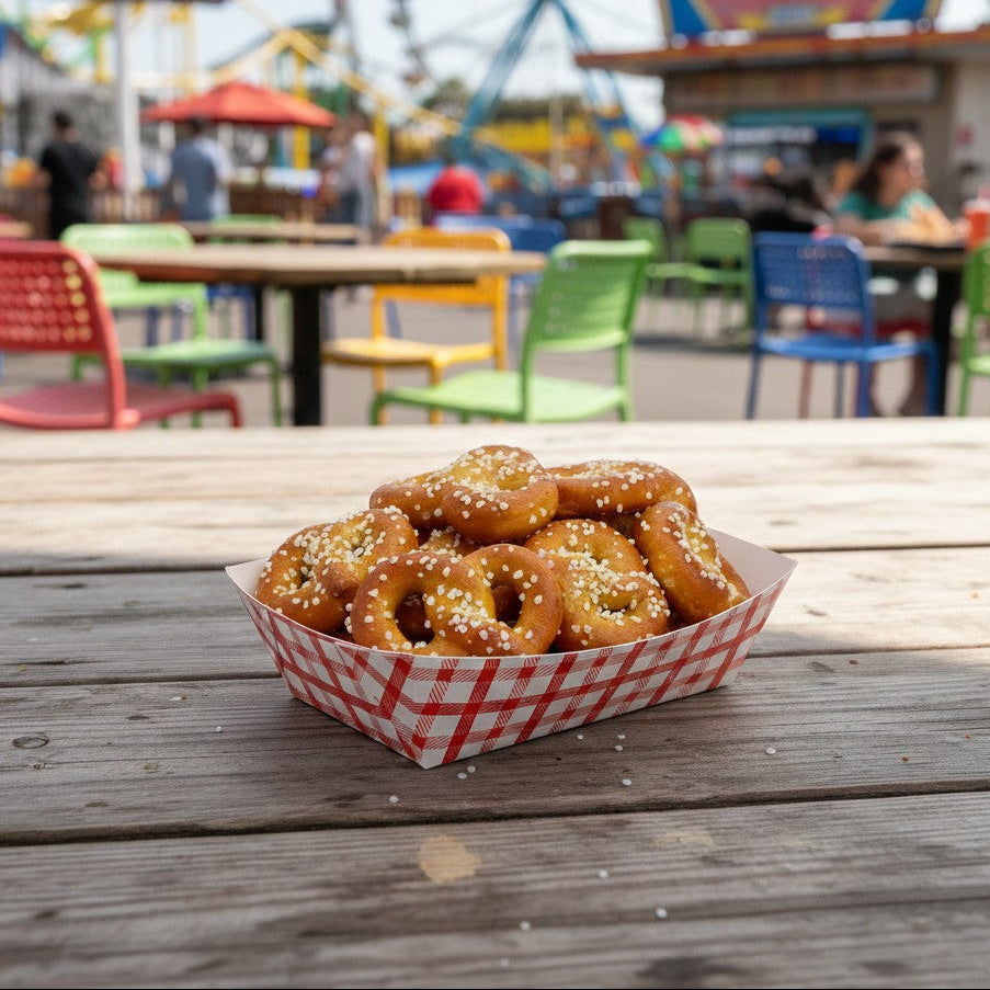 [1,000 ct] 2.0 lb Food Tray | Shepherd's Check Red Pattern